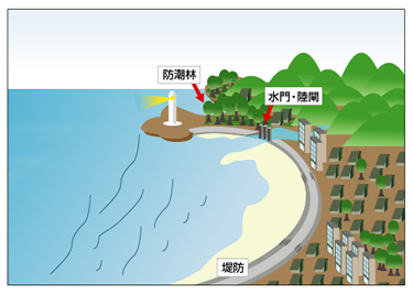 伊勢湾西南海岸　海岸堤防（三重県伊勢市）