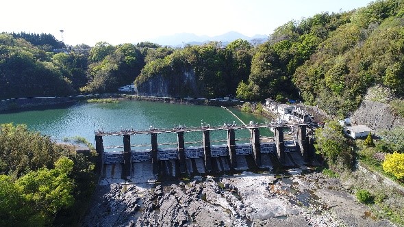 竹田取水堰 　～荒城の月を生みだした岡城の上流に座る堰～