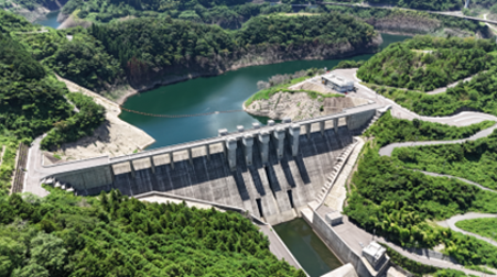 平瀬ダム（建設中）～景勝地木谷峡と豊かな緑に囲まれたダム～