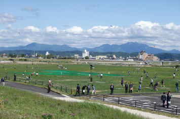 写真:三条凧（イカ）合戦