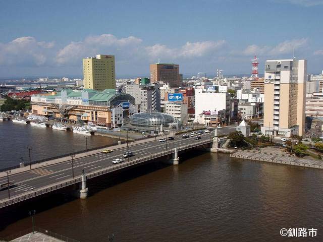 幣舞橋と釧路川