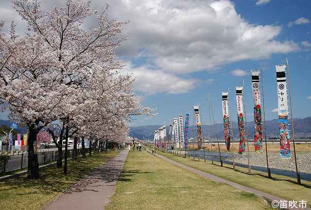 春の笛吹川