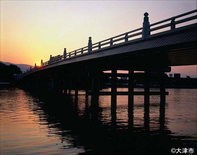 瀬田の唐橋の夕景