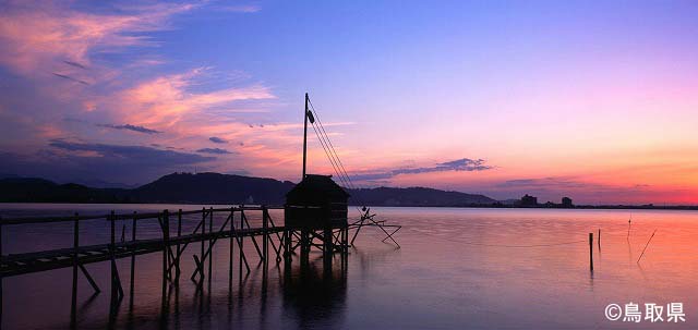 東郷池の夕日