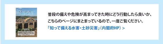 知って備える水害・土砂災害」（内閣府HP）