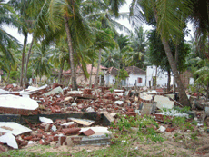 インド洋大津波・スマトラ沖地震による被災状況(スリランカ)