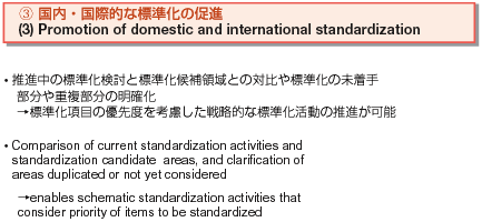 (3)Promotion of domestic and international standardization