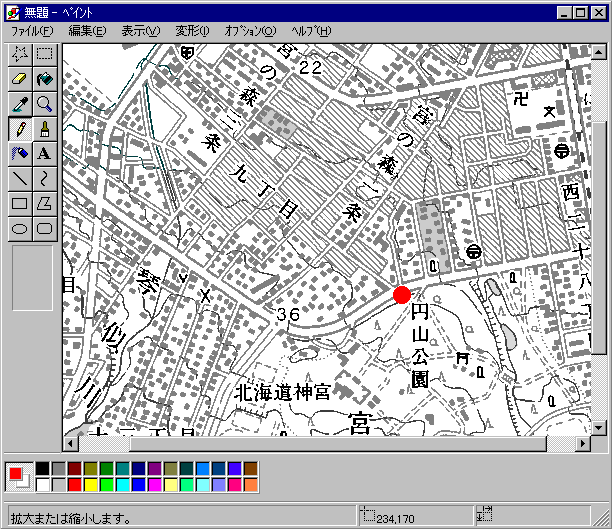 位置図処理画面イメージ