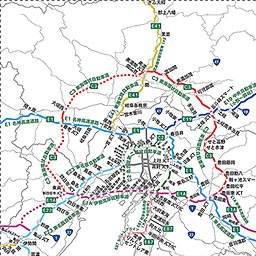 高速道路ナンバリング路線図 名古屋圏拡大図