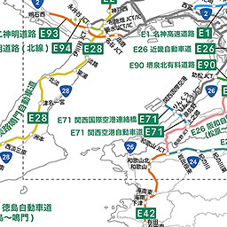 高速道路ナンバリング路線図 近畿地方