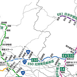 高速道路ナンバリング路線図 関東地方