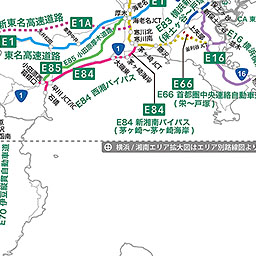 高速道路ナンバリング路線図 関東地方