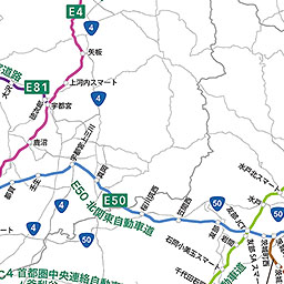 高速道路ナンバリング路線図 関東地方