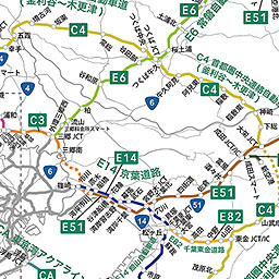 高速道路ナンバリング路線図 関東地方