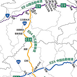 高速道路ナンバリング路線図 中国地方 高速道路ナンバリング路線図 中国地方