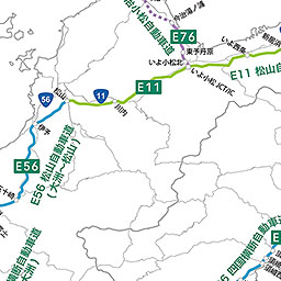 高速道路ナンバリング路線図 中国地方