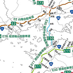 高速道路ナンバリング路線図 中国地方