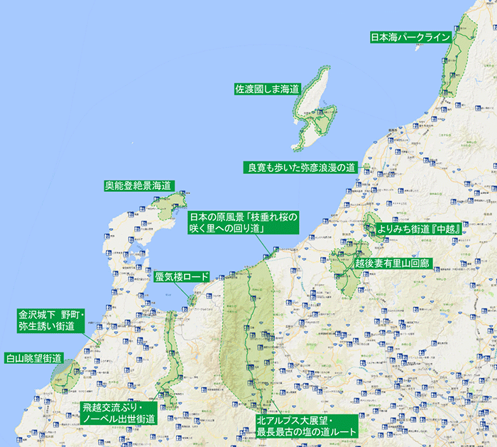 北陸エリアマップ