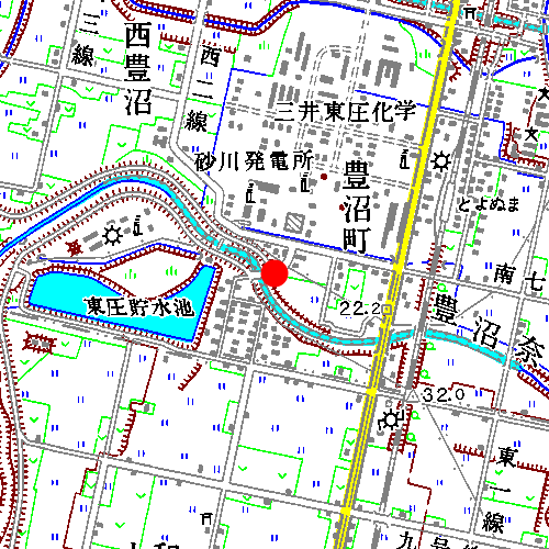 クロージャ等位置 北電橋右岸