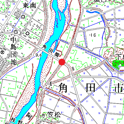 クロージャー等位置 角田橋右岸地先