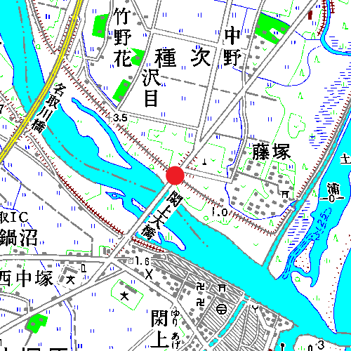 クロージャー等位置 閖上大橋付近地先 クロージャー等位置 閖上大橋付近地先