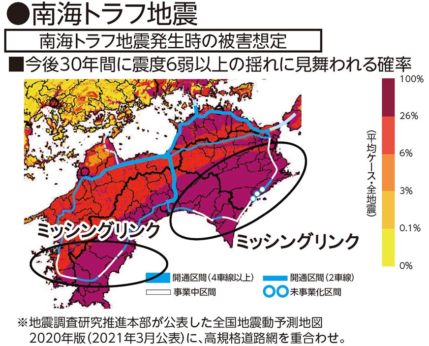 南海トラフ地震発生時の被害想定