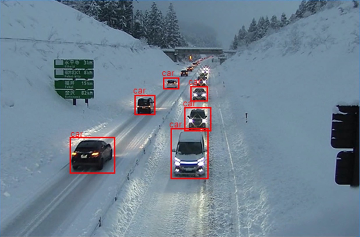 AI検知技術を実装したCCTVカメラによる国道の監視(福井県)