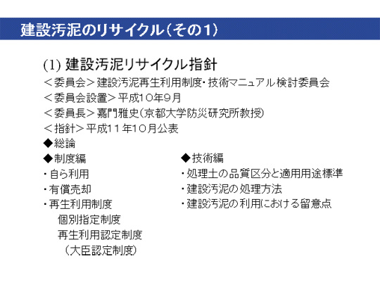 建設汚泥のリサイクルその1
