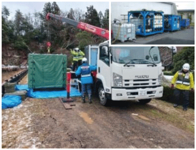 可搬式浄水装置の設置(石川県珠洲市)
