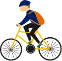 自転車に乗っている人のイラスト